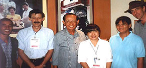 Mirage Productions crew with President Ramos
